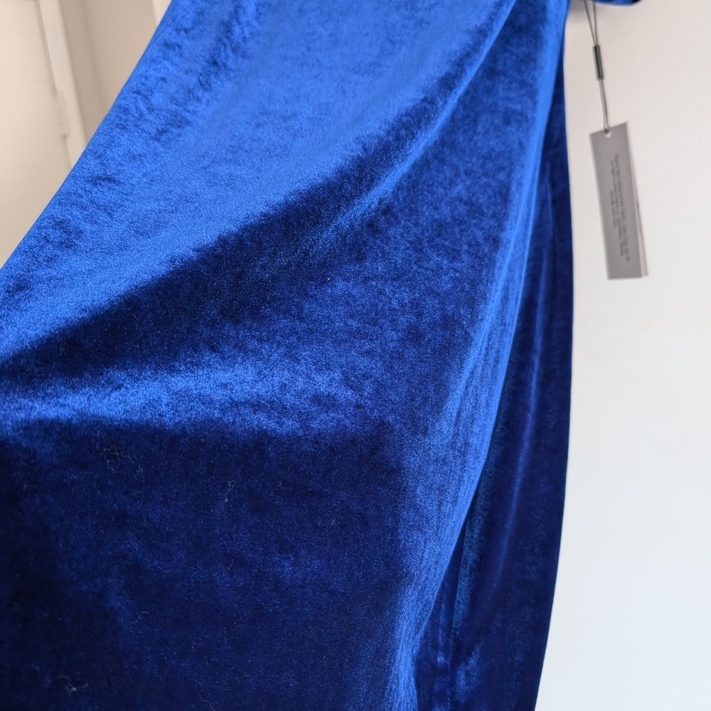NWT Calvin Klein Royal Blue Velvet Dress - Picture 3 of 6